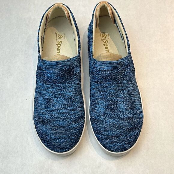 Spenco Womens Coastal Slip On Shoes Patriot Blue Sz 10 Knit Orthotic Lightweight - Picture 2 of 9